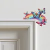 (US Local)Rainbow Butterfly  Diamond Painting Door Corner Sign DIY Door Frame Decor