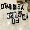LED Illuminated Modern Address Sign Waterproof Personalized Solar Powered Address Number Dusk To Dawn Adhesive Or Screw Mount for Outside House Light Up Courtyard Hotel Bar