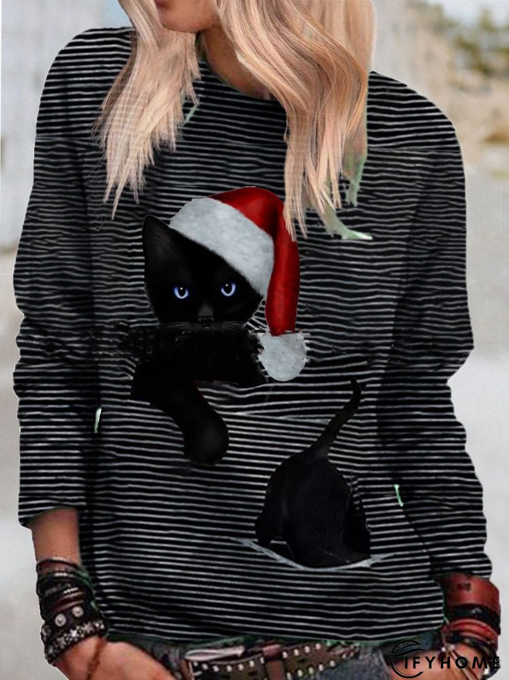 Long Sleeve Bateau/boat Neck Vintage Tunic T-Shirt | IFYHOME