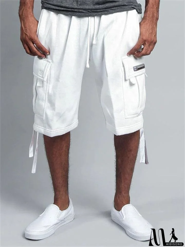 Men's Plus Size Relaxed Cargo Shorts with Pockets