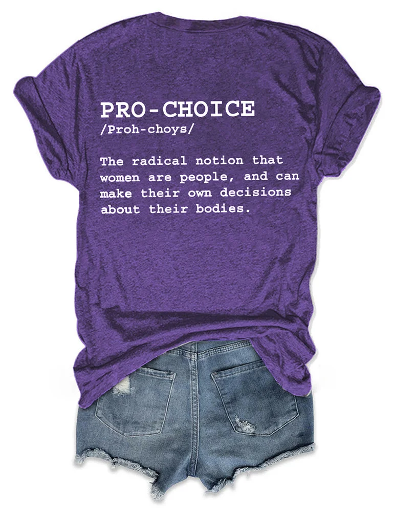 Pro Roe Pro-Choice Purple Tee