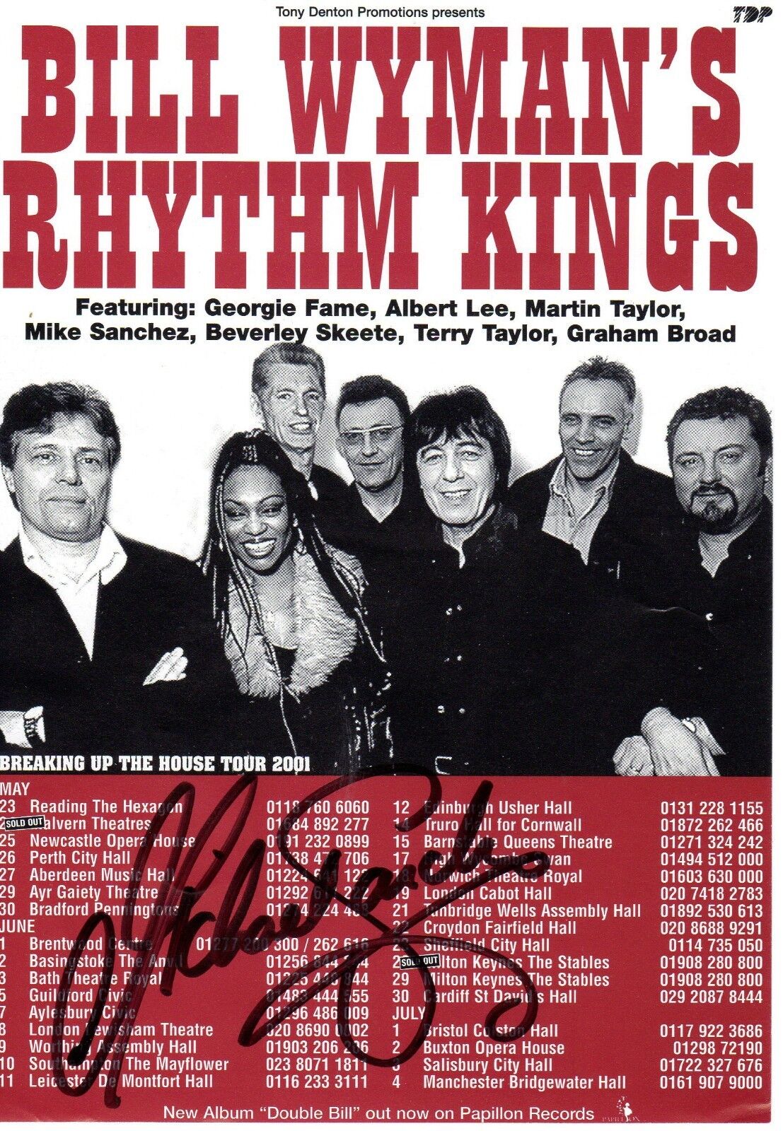 MIKE SANCHEZ AUTOGRAPH, BILL WYMANS RHYTHM KINGS, R&B