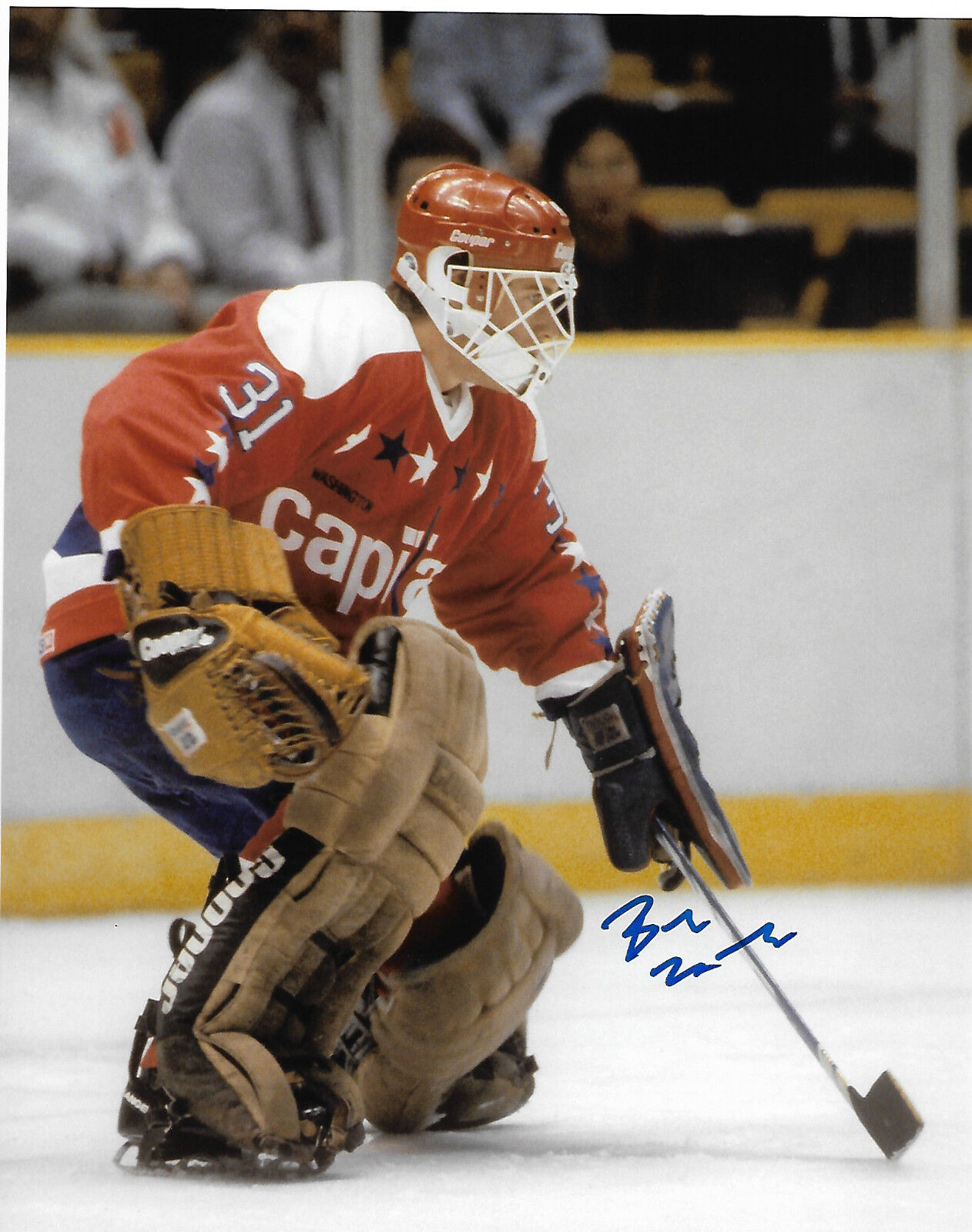 Washington Capitals Bob Mason Signed Autographed 8x10 Photo Poster painting COA F