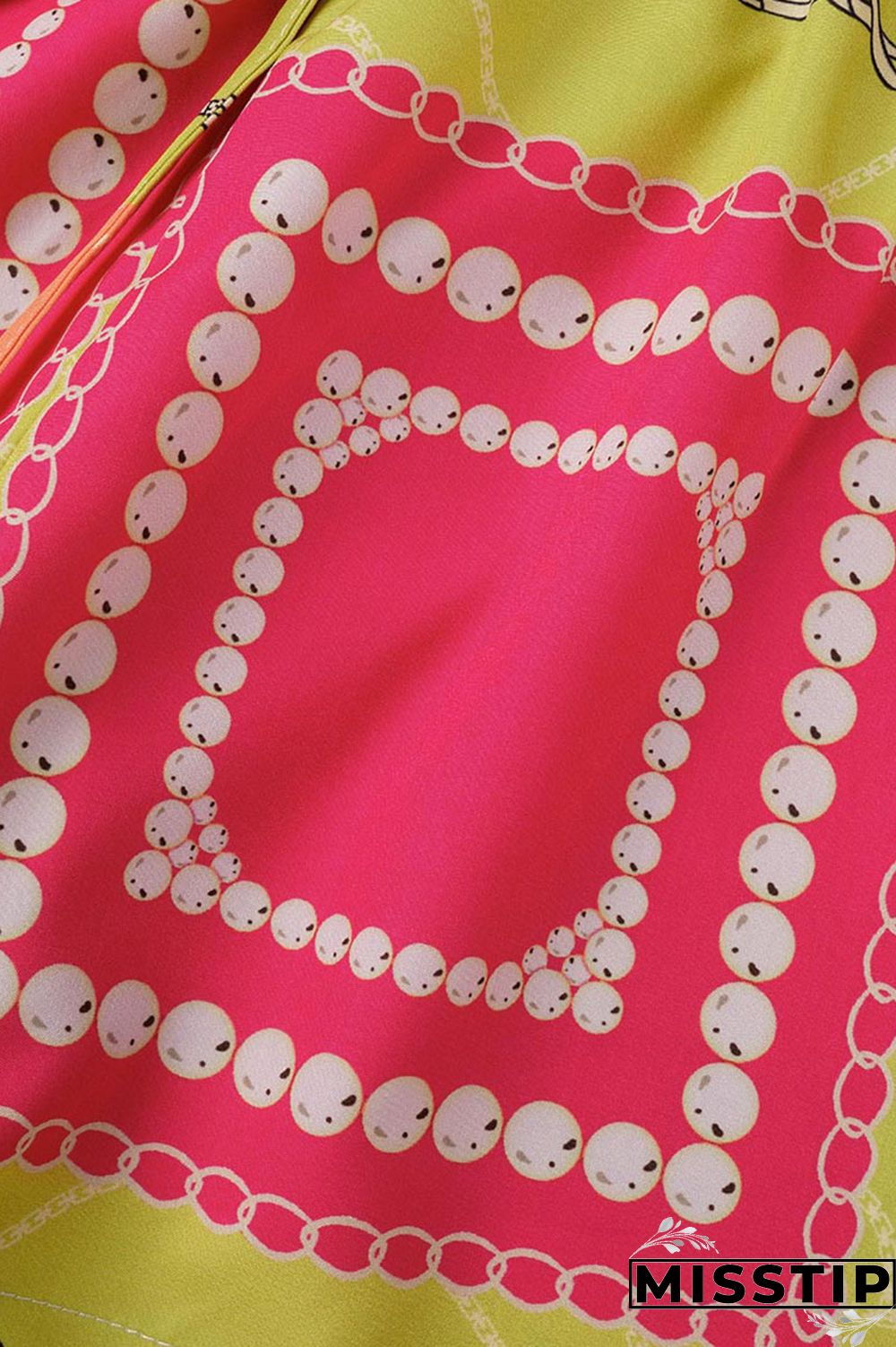 Yellow Casual Print Patchwork Buckle Turndown Collar Long Sleeve Two Pieces