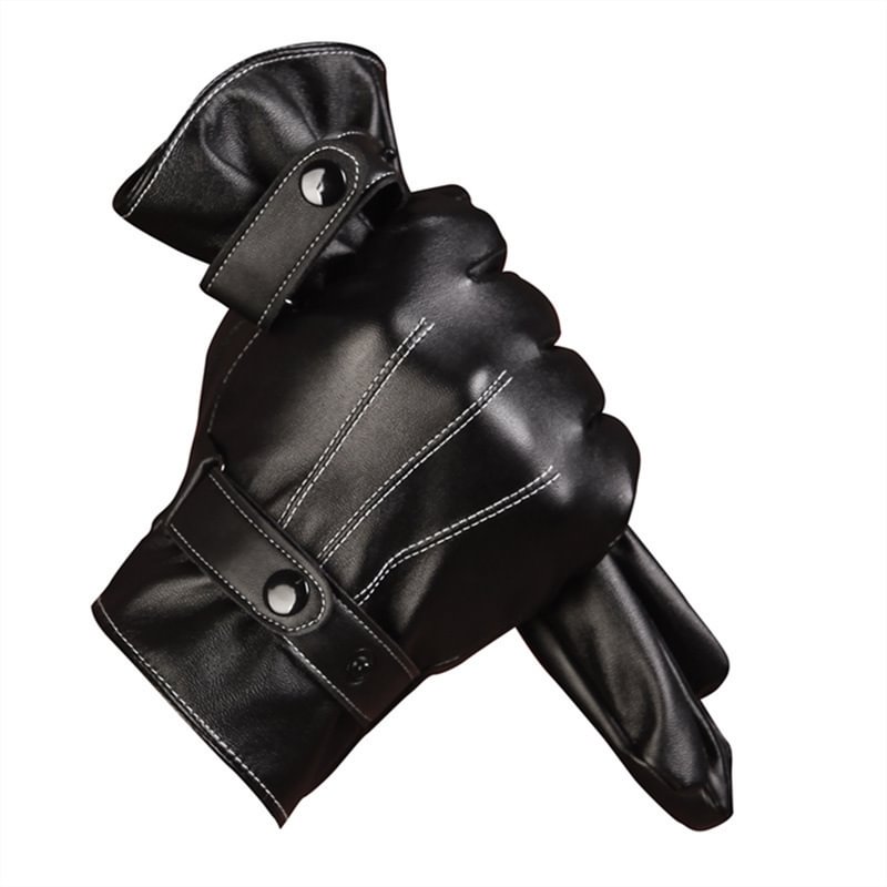 Outdoor windproof and rainproof leather warm gloves / [viawink] /