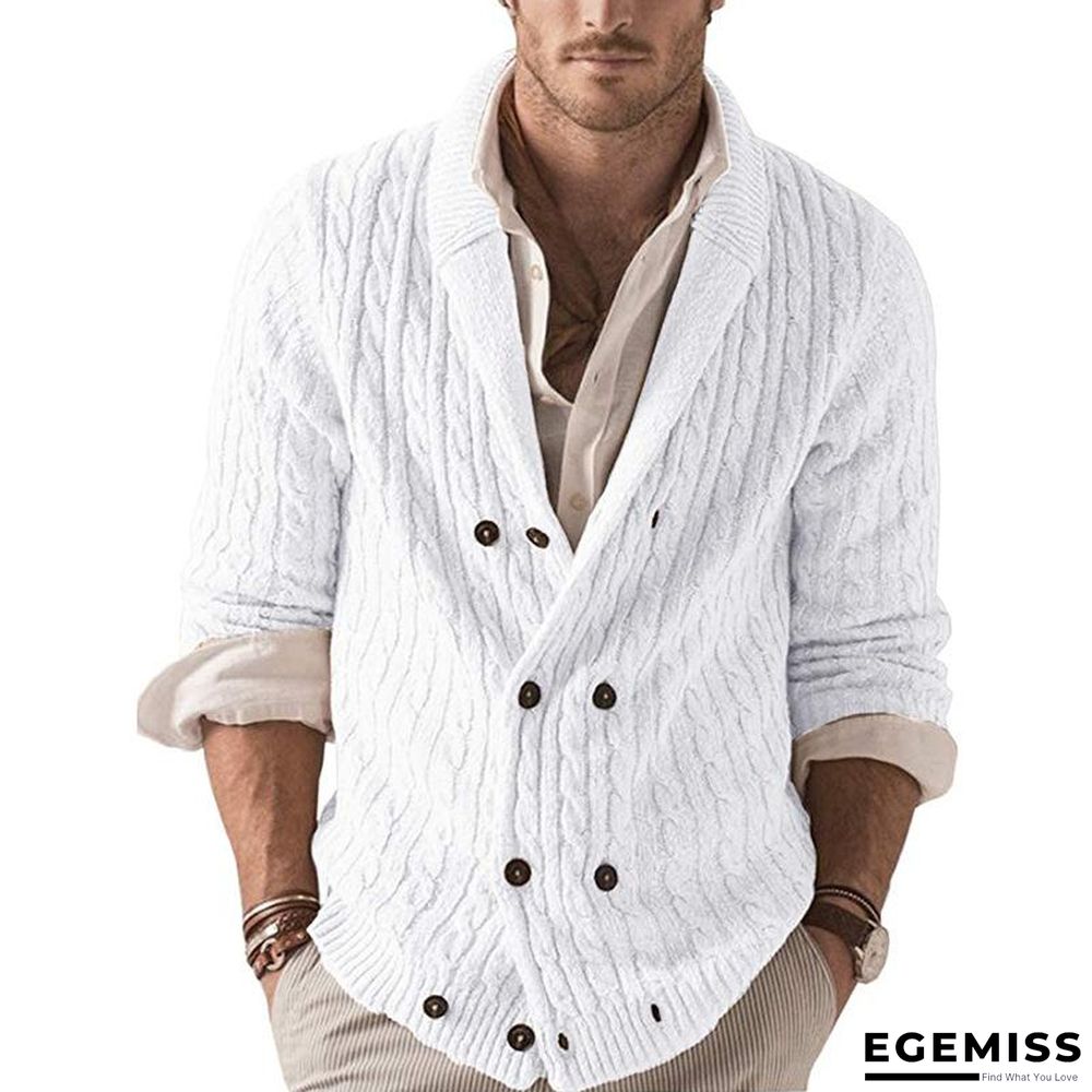 Cardigan Men's Sweater New Solid Color Knitted Coat | EGEMISS