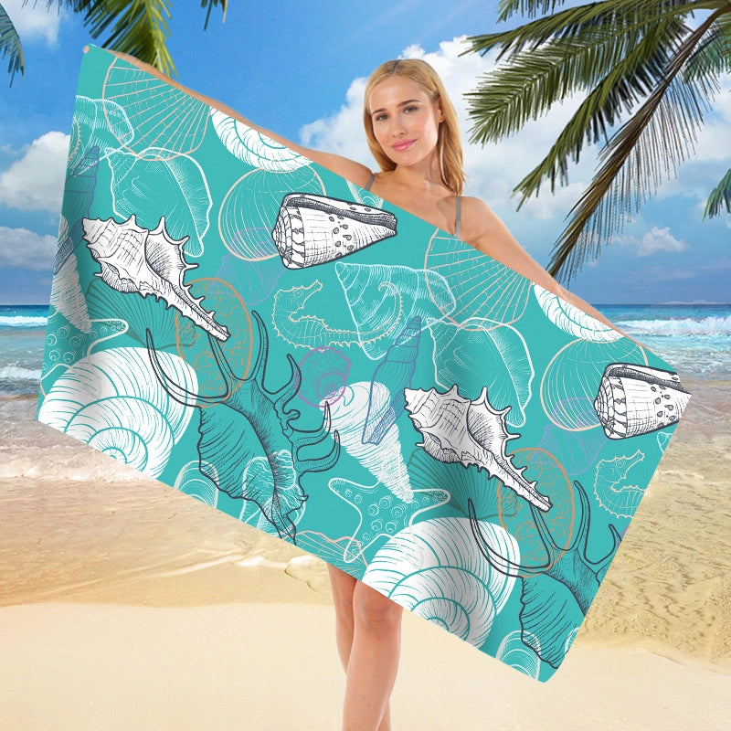 Vacation Geometric Superfine Fiber Beach Towel Towels