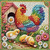 (US Only)4Pcs Chicken - Diamond Painting - Partial Special Shaped Drill (Canvas|30*30cm)