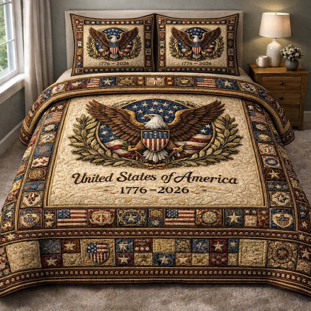 Freedom Valor 3-Piece Quilted Bedding Set GFTOTG3498