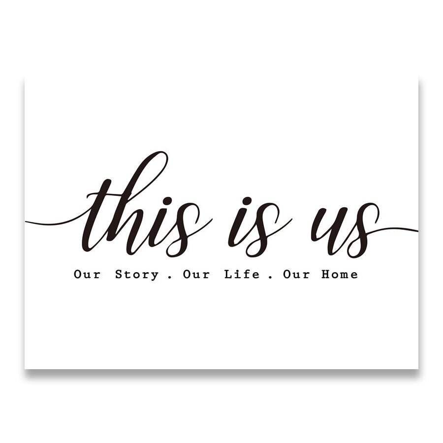 Our Story Our Life Our Home Black and White Canvas Prints Wall Art Paintings Wall Posters Pictures for Bedroom Decor
