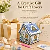 DIY Wooden House Diamond Art Painting Kit for Adults Home (Winter snowfield)