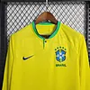 2022 Long Sleeve Brazil Home Football Shirt 1:1 Thai Quality