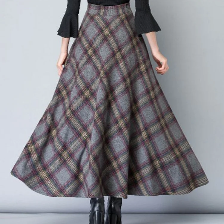 Casual Checkered/plaid Skirts QueenFunky