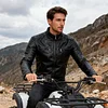 💥 2025 Hot Sale! Men's Casual Stand Collar PU Leather Jacket, Fashionable and Exquisite Zipper Jacket