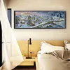 Seaside Christmas Town-14CT Stamped Cross Stitch Egyptian Cotton 117*46cm/46.06*18.11in(Big Size) tapestrymarket