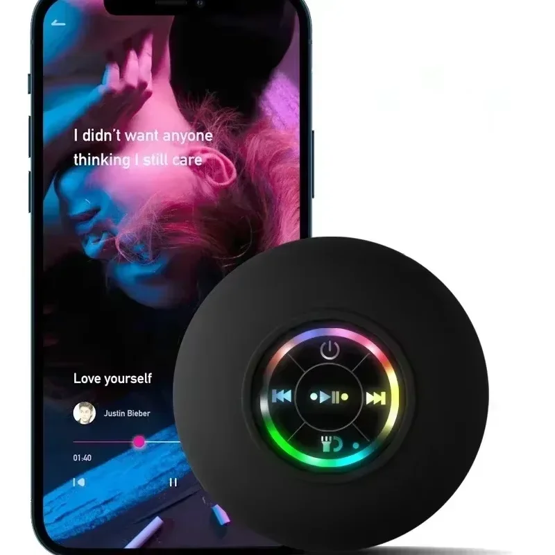 Likron Watches Likron Mini Waterproof Bluetooth Speaker with Suction Cup and Built-in Mic - Portable Wireless Shower Speak...