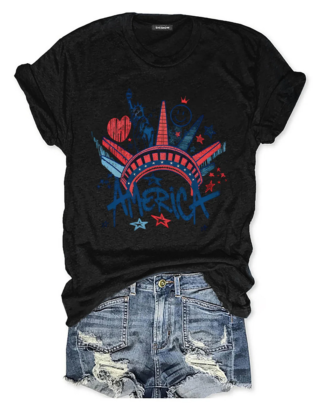 4th Of July Statue Of Liberty T-shirt