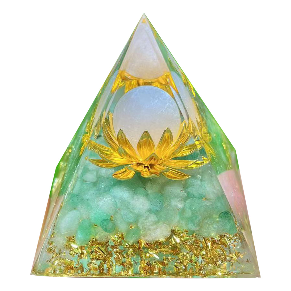 Crystal Pyramid Meditation Healing Home Office Art Decoration Figurine (A)