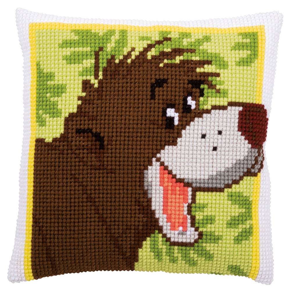 

Cartoon Bear - 11CT Stamped Cross Stitch Pillowcase - 40*40CM, 501 Original