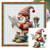 (Multi-Style) Goblin Goes To Toilet-11CT Stamped Cross Stitch 40*40cm