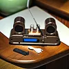 Golon RX-998 Black Nostalgic Rechargeable Radio Bluetooth Speaker USB TF Card FM/AM/SW 3 Bands