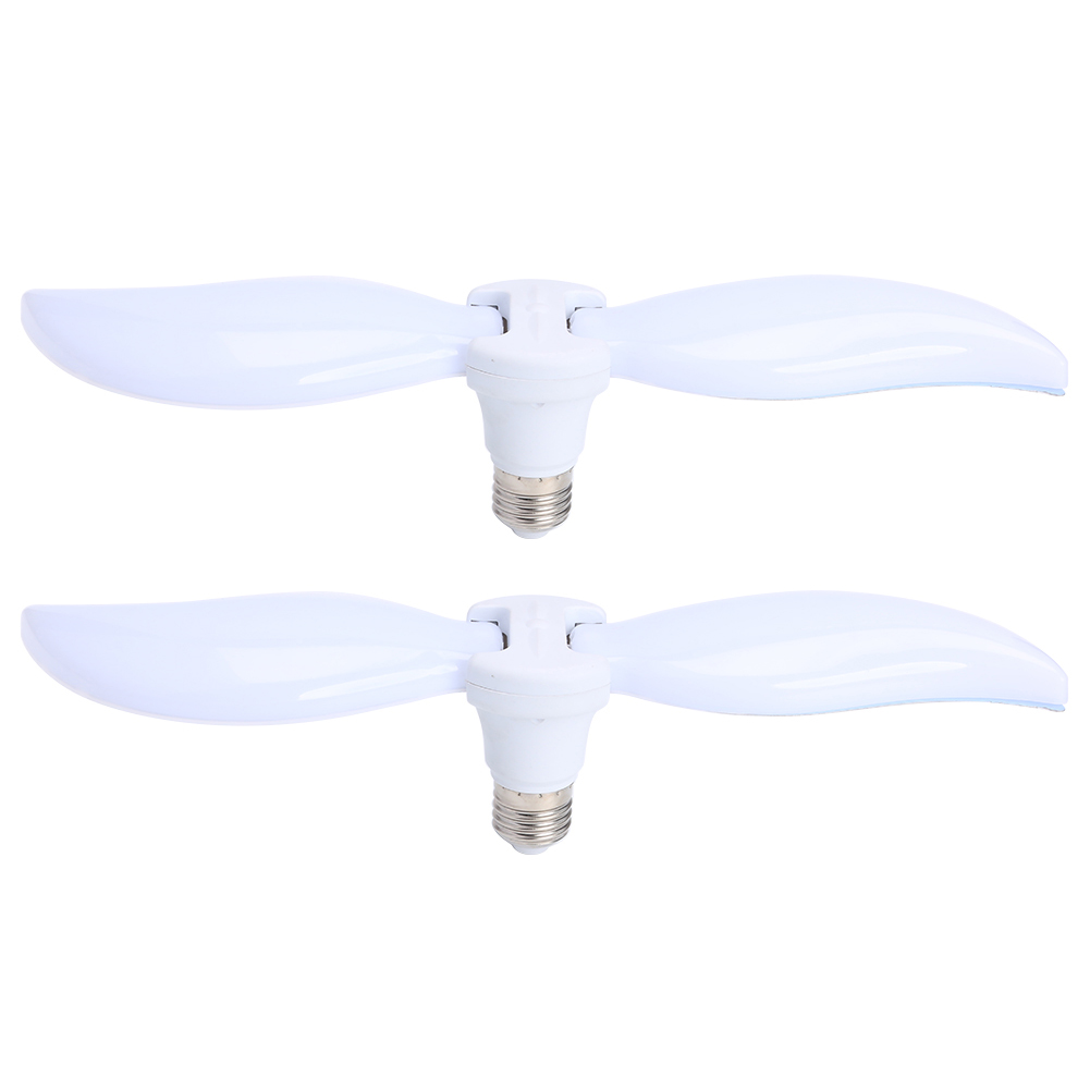 

2pcs Foldable 56LED Two-leaf Light E27 30W Home Garage Lamp Bulb (165-265V, 501 Original