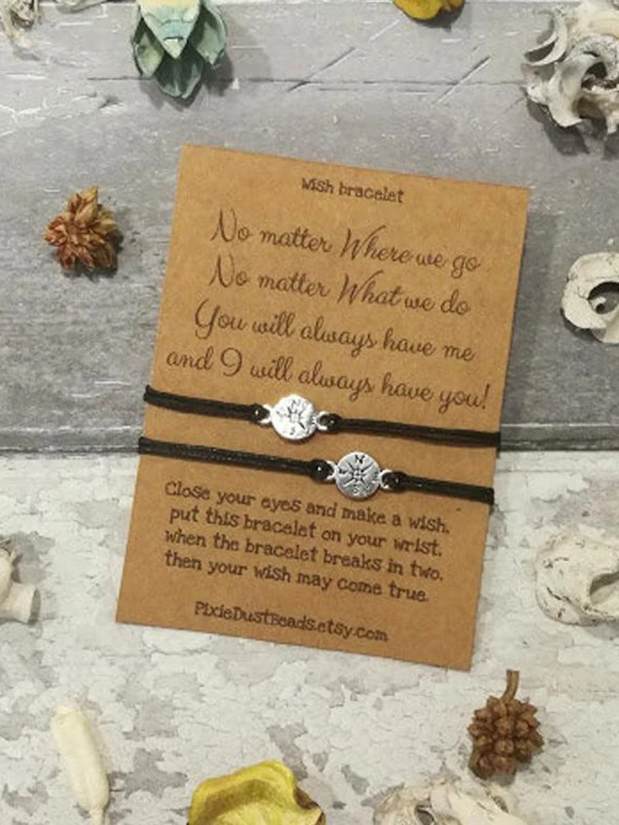 Adjustable Elephant Braid Alloy Bracelets with Card