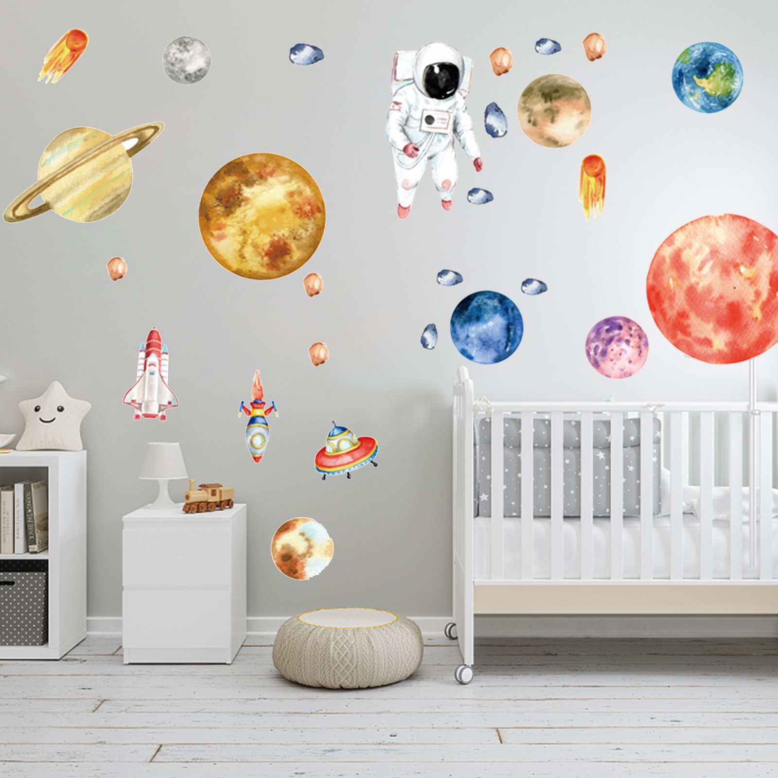 Glow in The Dark Space Wall Sticker