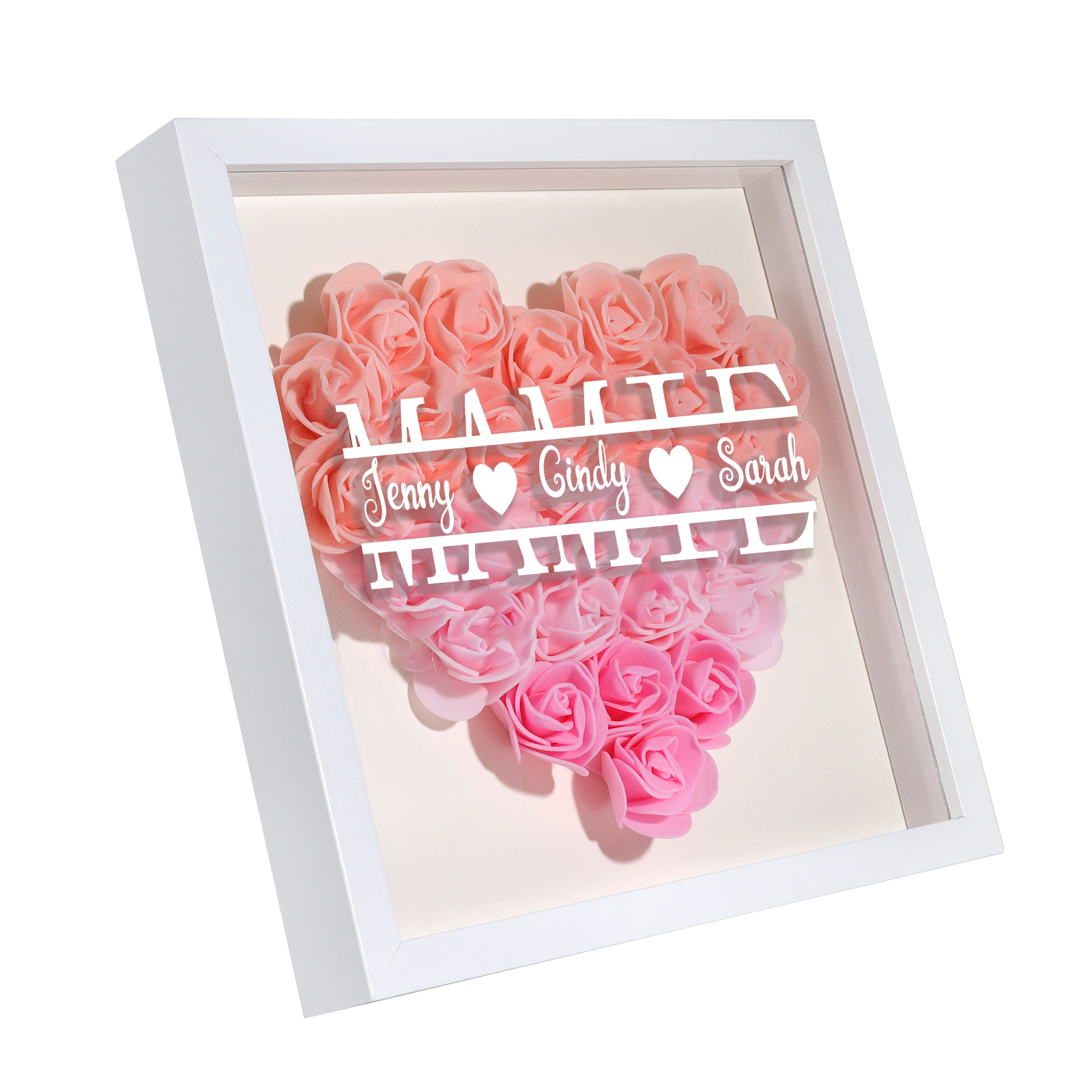 À ma Mamie - Cadre Panneau de densité 1 Prénom et Texte Personnalisés Ornements Floral pour Famille