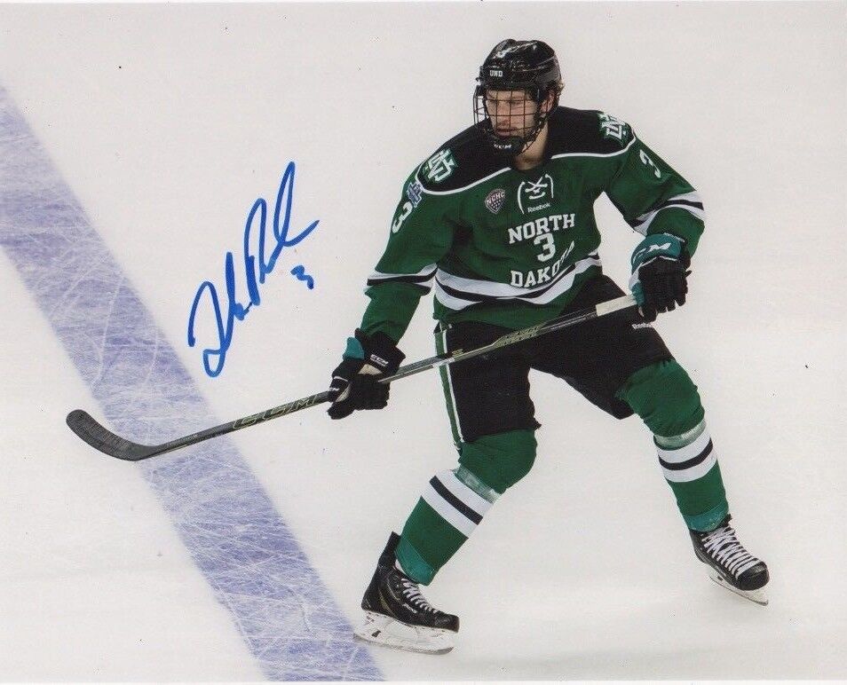 North Dakota Tucker Poolman Autographed Signed 8x10 NHL Photo Poster painting COA B