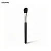 Sulunmo Small Powder Makeup Brush - Precise Compact Flat-Top Bristles for Setting Powder, Blush & Contour, Premium Soft Synthetic Fiber, Professional Cosmetic Tool with Ergonomic Black Handle