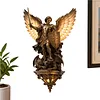 Archangel Michael Resin Wall Sconce Gothic LED Ambient Glow
