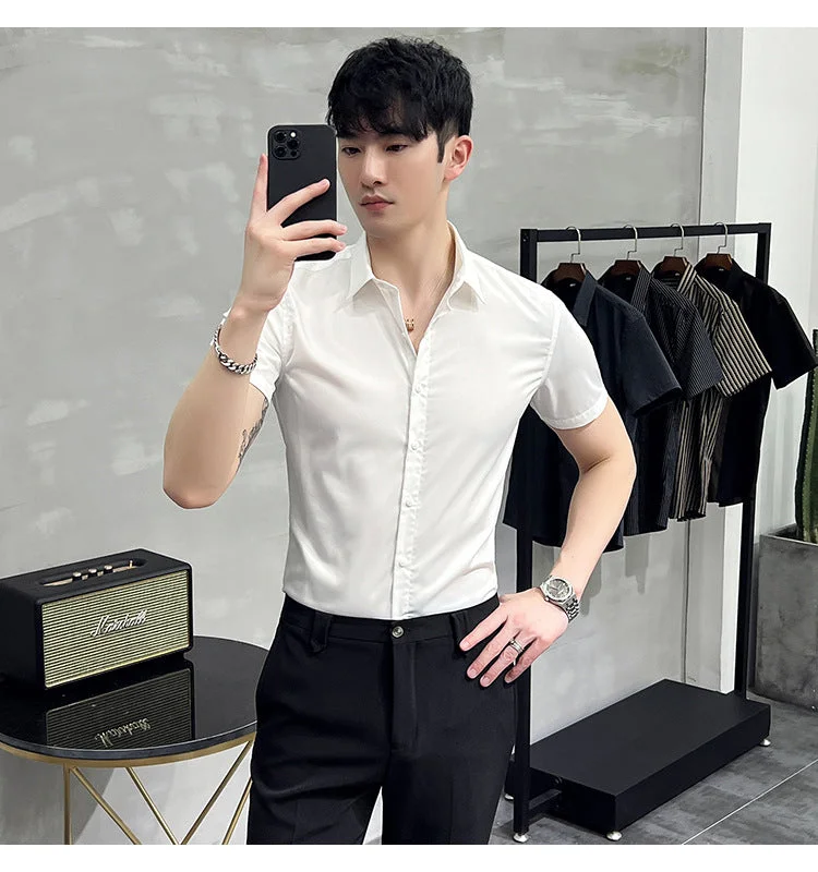 Men Shirts Soft Short Sleeve Shirt