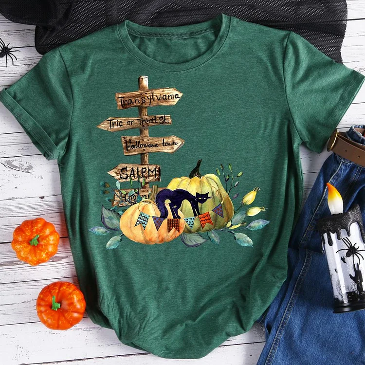 Halloween street sign funny  T-Shirt Tee-07361