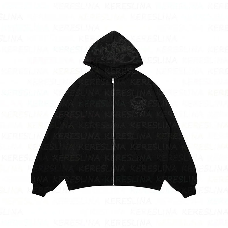 Athvotar Athvotar Fashion Brand Print Loose Sweater Y2K Hip Hop Street-Set T-Shirt Casual Top