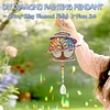 2pcs DIY Diamond Painting Life Tree Wind Chimes Crystal Window Suncatcher Craft Set Birthday Gifts Home Garden Decor