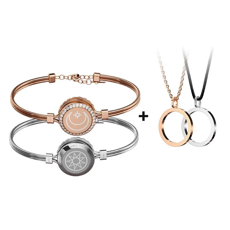 Vangogifts Sun&Moon Love Bracelets Exclusive Smart Couple Bracelets