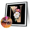 Diamond Painting-DIY Full Round Drill Letter N