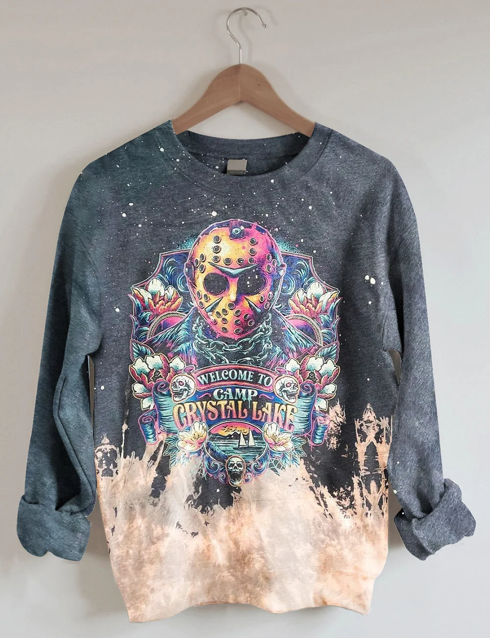 Tie Dye Welcome To Camp Crystal Lake Sweatshirt