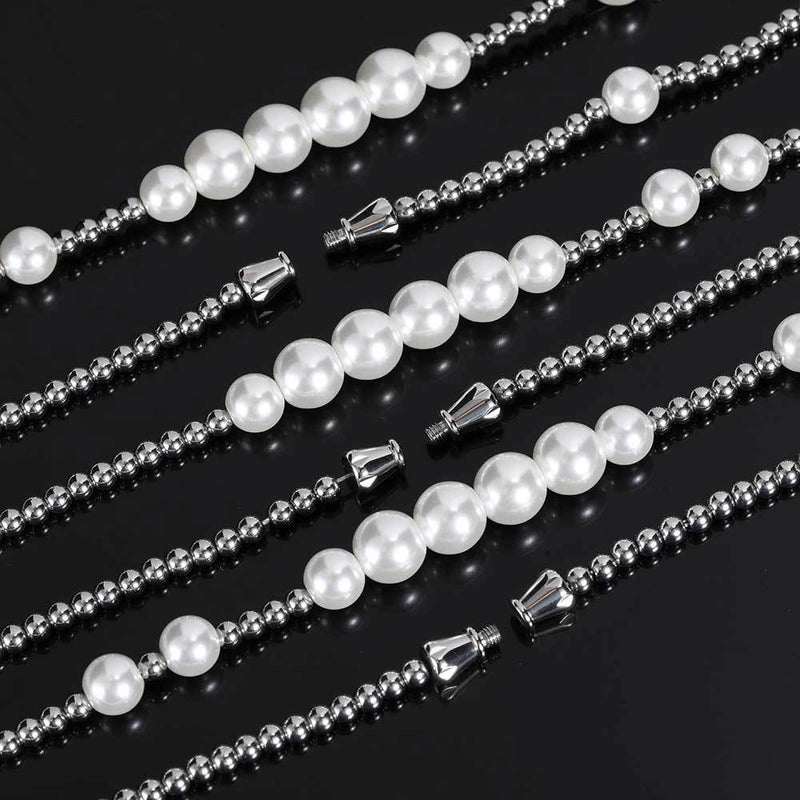 Hip-hop Geometric Stainless Steel Imitation Pearl Pearl Metal Chain Unisex Necklace