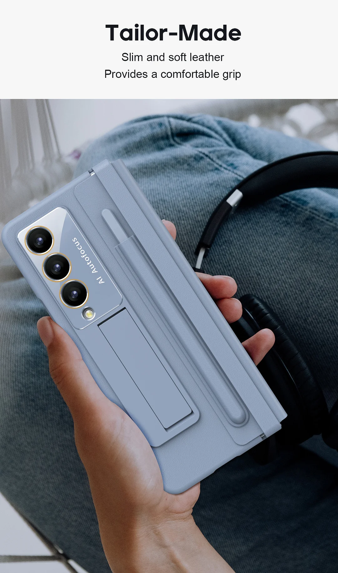 Suitable for Samsung Z Fold5/4 mobile phone case telescopic hinge pen slot with pen shell film folding screen anti-fall protective cover