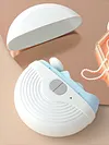 2 in 1 Electric Nail Clipper & Polisher Rechargeable Automatic Nail Trimmer with LED Light & Clip Storage Suitable for Adults and Elderly