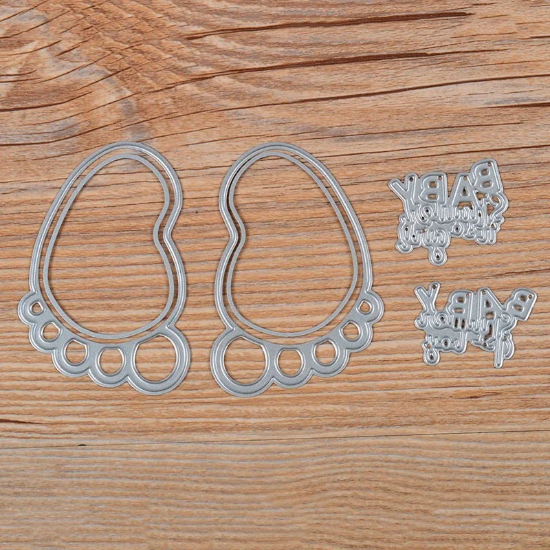 Nigikala Foot Metal Cutting Dies for Scrapbooking Album Paper DIY Card Decoration Embossing New Dies Cut