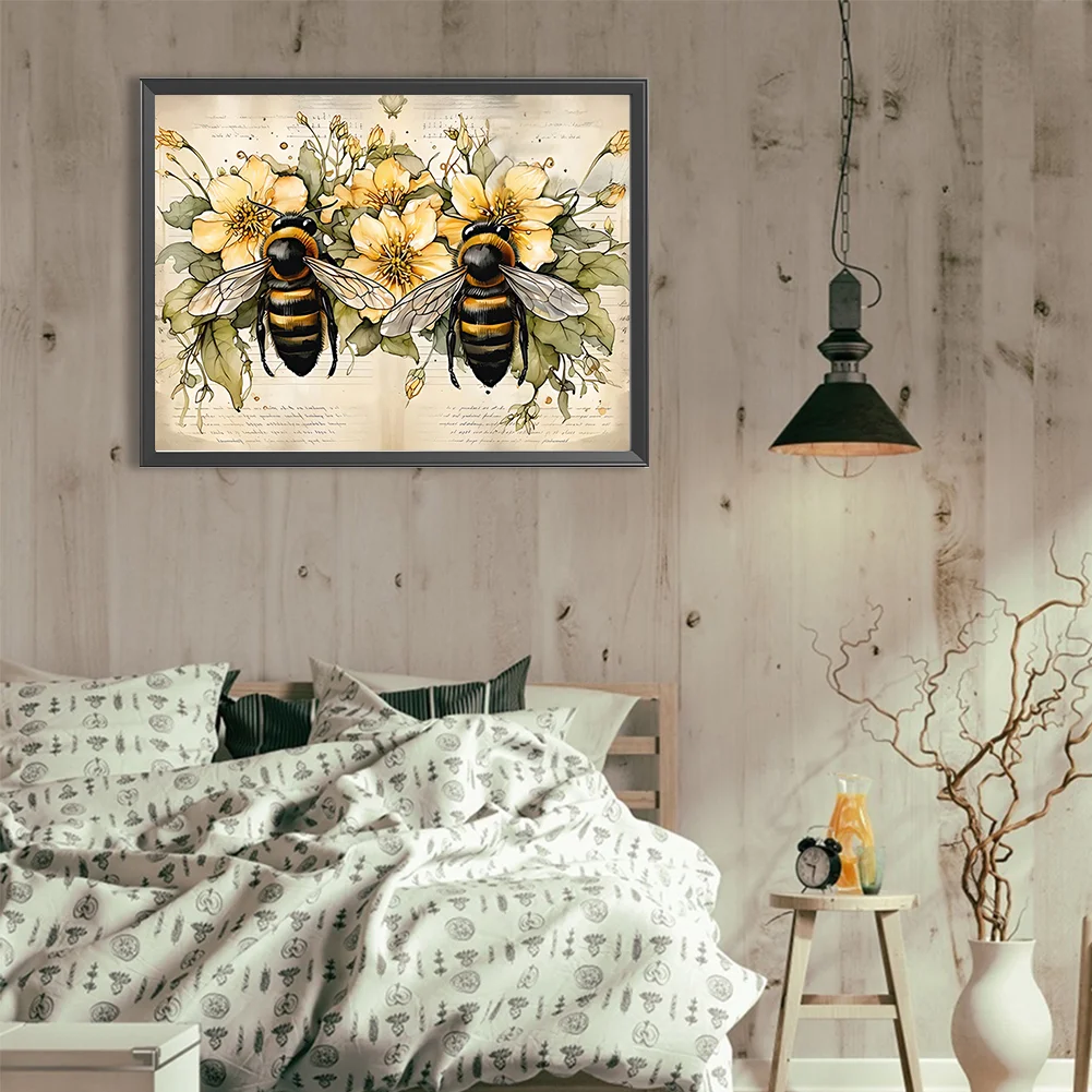 Diamond Painting - Full Round Drill - Bee(Canvas|40*30cm)