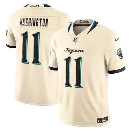 Men's Jacksonville Jaguars #11 Parker Washington Cream 2026 Rivalries Collection Vapor F.U.S.E. Limited Jersey
