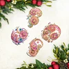 4Pcs Diamond Painting Brooch Abstract Totem Brooch Jewelry Kit DIY Diamond Pins