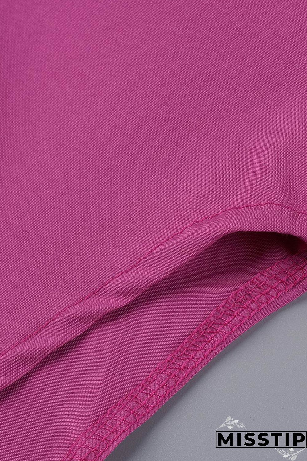 Rose Red Casual Solid Patchwork Buckle Turndown Collar Shirt Dress Dresses