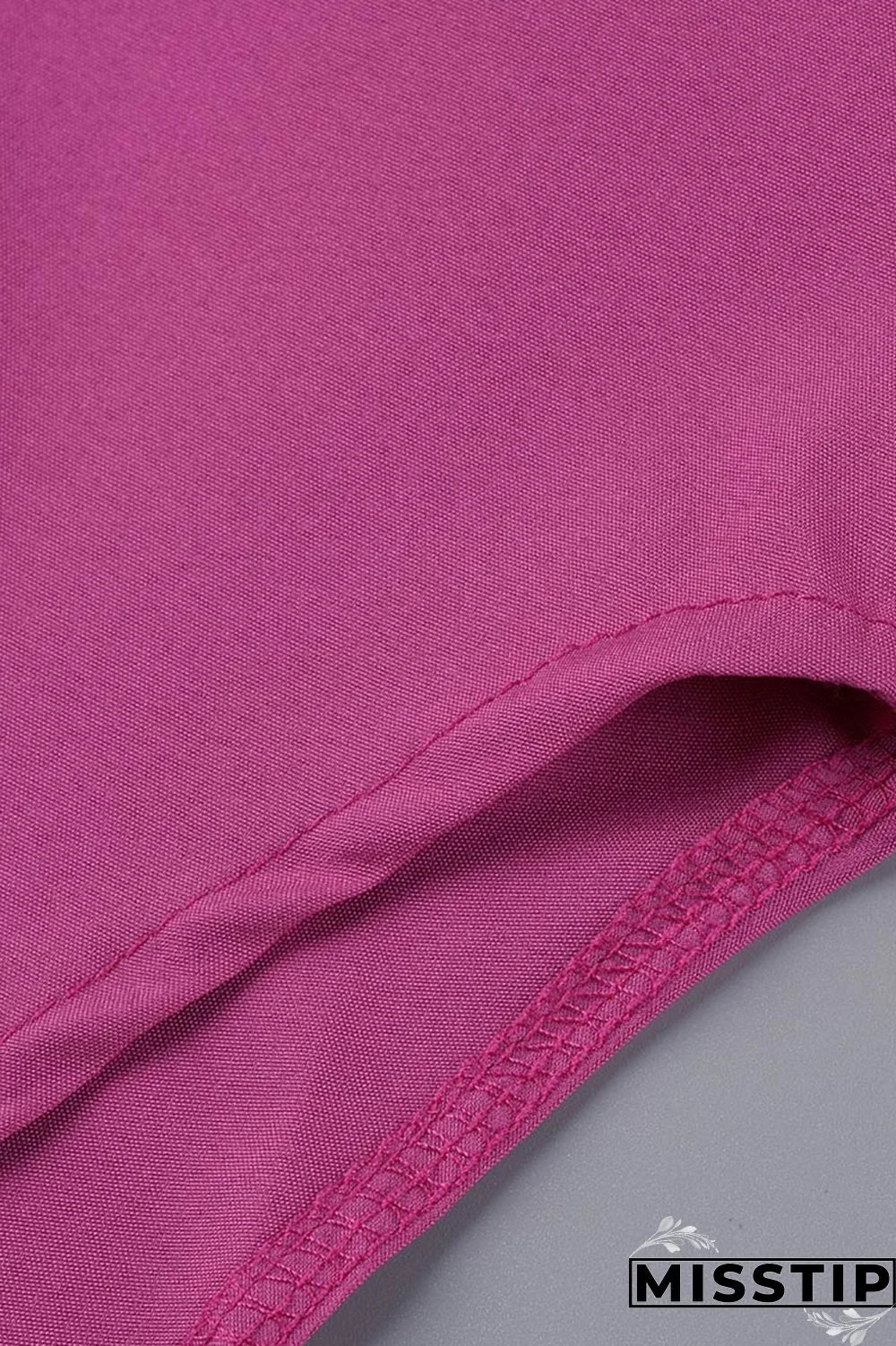 Rose Red Casual Solid Patchwork Buckle Turndown Collar Shirt Dress Dresses