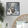 Diamond Painting-DIY Full Round Drill Snow White Tiger(40*40 CM)