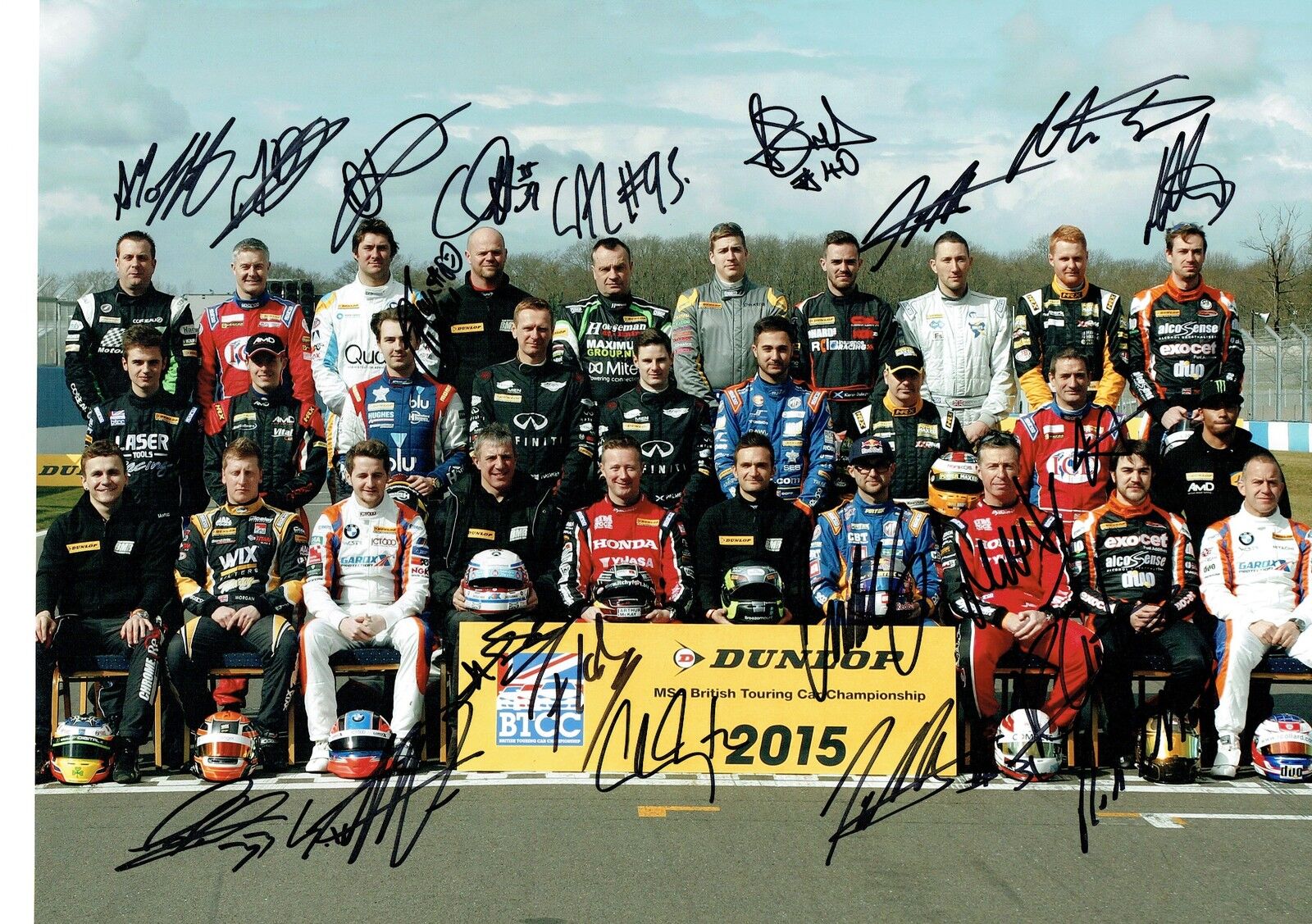 BTCC Multi Signed HUGE 16 x 12 Photo Poster painting AFTAL COA 20 Autographs TOURING Inc SHEDDEN